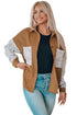 Patchwork Corduroy Buttoned Shirt Jacket
